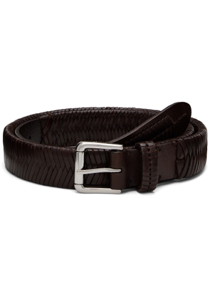 LEMAIRE Brown Weave Belt