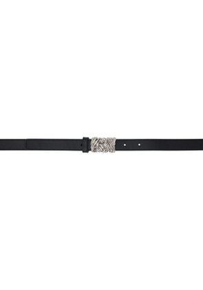 Bottega Veneta Black Intreccio Belt