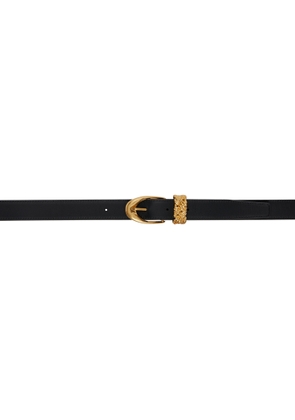 Bottega Veneta Black Intreccio Loop Belt