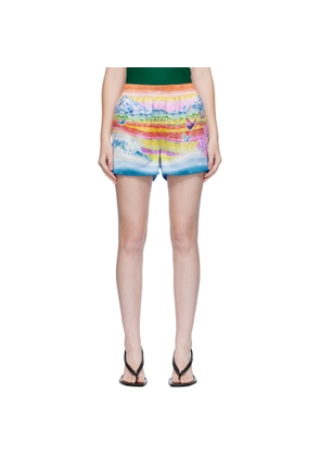 Casablanca Multicolor Silk Shorts
