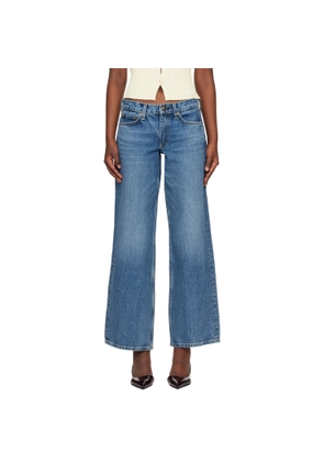 rag & bone Blue Saige Relaxed Straight Jeans