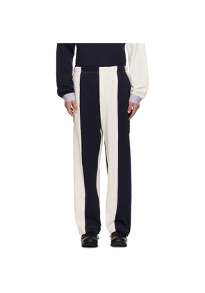 SC103 Off-White & Navy Leap Sweatpants