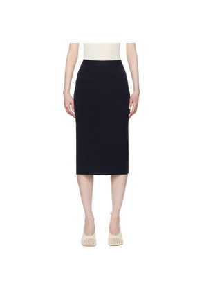 Bottega Veneta Navy Light Midi Skirt