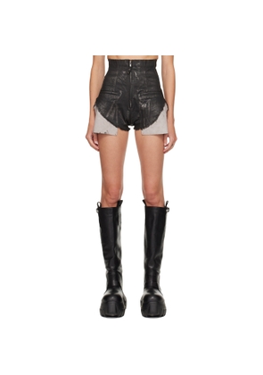 Rick Owens DRKSHDW Black Concordians Dirt Cutoffs Denim Shorts