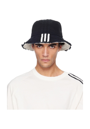 Y-3 Black Denim Stripes Bucket Hat