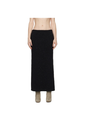 Bottega Veneta Gray Wool Tailored Maxi Skirt