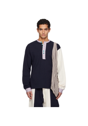 SC103 SSENSE Exclusive Navy & Off-White Guardian Henley