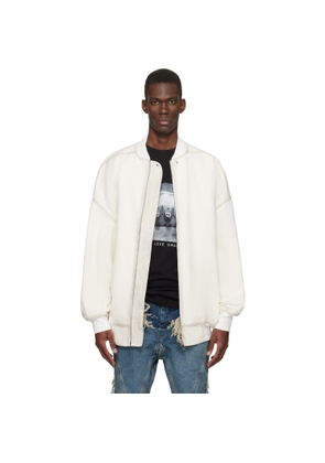 Rick Owens DRKSHDW Off-White Temple Jumbo Denim Flight Jacket