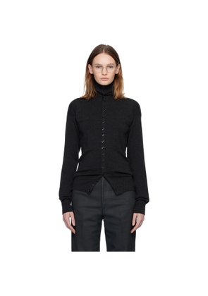LEMAIRE Gray Buttoned Fitted Cardigan