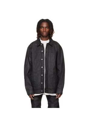 Rick Owens DRKSHDW Black Temple Jumbo Worker Denim Jacket