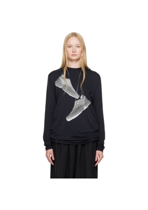 MM6 Maison Margiela Black Salomon Edition Sneaker Print Sport T-shirt