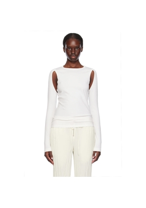 Helmut Lang White Cutout Sweater