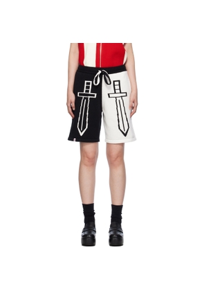 Charles Jeffrey LOVERBOY Black & White Heraldry Shorts