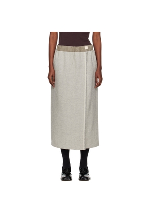 SC103 Gray Lucid Midi Skirt