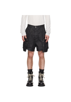 Rick Owens DRKSHDW Black Temple Denim Bauhaus Shorts