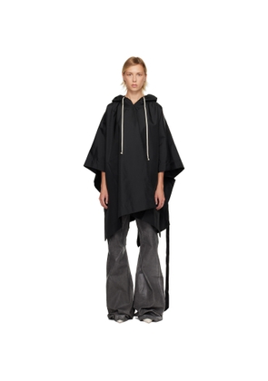 Rick Owens DRKSHDW Black Concordians Poncho Hoodie