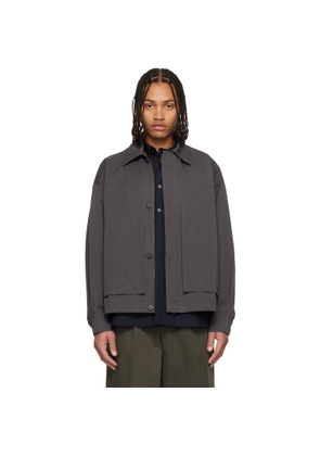 LE17SEPTEMBRE Gray Cargo Pocket Jacket