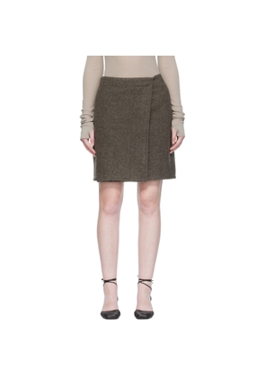 LEMAIRE Khaki Wrapover Miniskirt