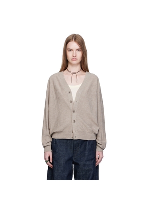 LEMAIRE Taupe Relaxed Twisted Cardigan