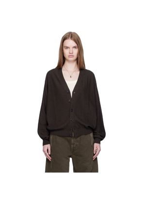 LEMAIRE Brown Relaxed Twisted Cardigan