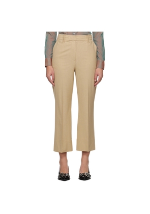 GANNI Beige Cropped Trousers