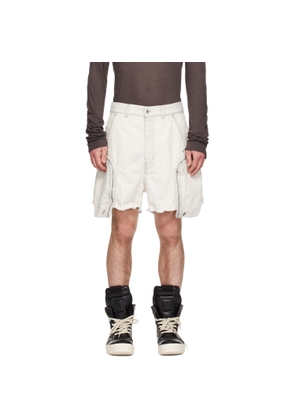 Rick Owens DRKSHDW Off-White Temple Denim Bauhaus Shorts