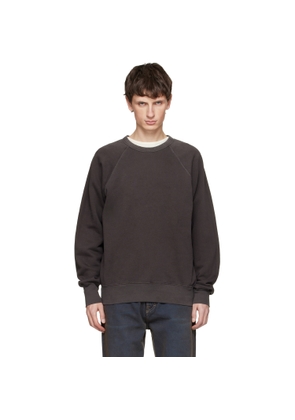 Les Tien Gray Heavyweight Binded Neck Raglan Sweatshirt