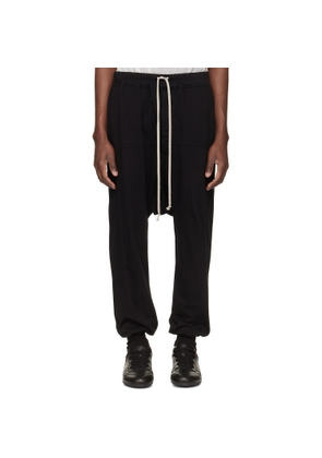 Rick Owens DRKSHDW Black Temple Drawstring Sweatpants