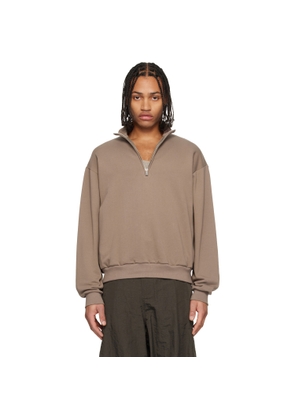 LE17SEPTEMBRE Brown Half-Zip Sweatshirt