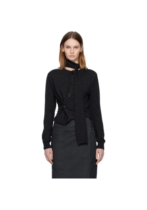 LEMAIRE Gray Twisted Cardigan