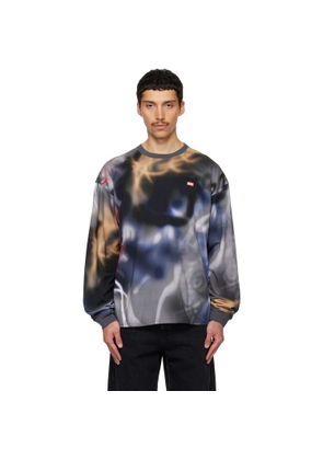 Diesel Gray & Black T-Boxt-Ls-V4 T-shirt