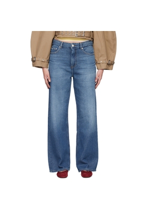 GANNI Blue Baggy Heavy Izey Denim Jeans