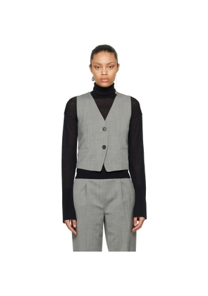 Helmut Lang Gray & Black Cutout Vest