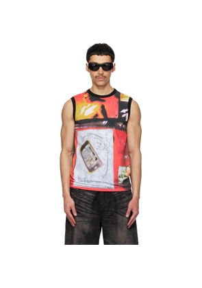 Diesel Red & Black T-Hessa Tank Top