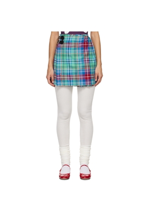Charles Jeffrey LOVERBOY Blue Kilt Miniskirt