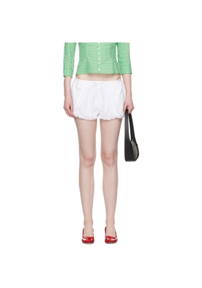 Sandy Liang White Kayo Shorts