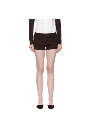 Sandy Liang Brown Hazy Knit Shorts