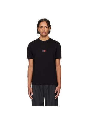 Hugo Black Gradient-Logo Cotton Jersey T-shirt