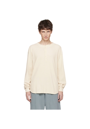 Les Tien Off-White Baseball Hem Henley