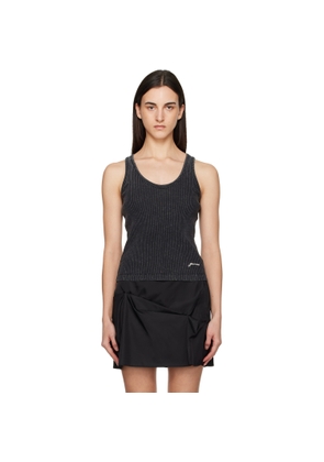 GANNI Black Washed Tank Top