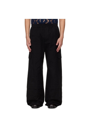 EGONlab Black Sculpted Track Trousers