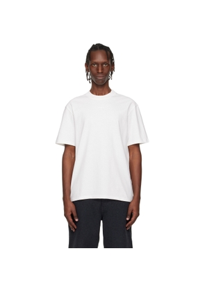 Hugo White Relaxed-Fit Logo-Print T-shirt