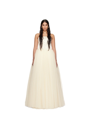 Bode SSENSE Exclusive Off-White Harbour Maxi Dress