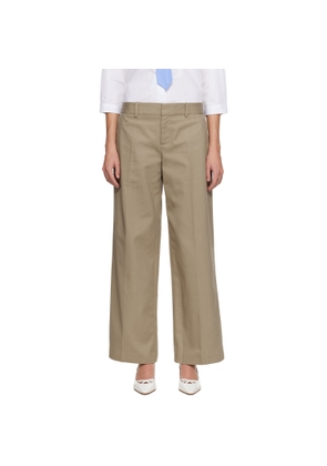Sandy Liang Taupe Grandpa Trousers