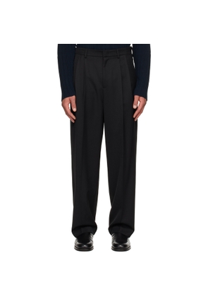 LE17SEPTEMBRE Black Two Tuck Wool Trousers