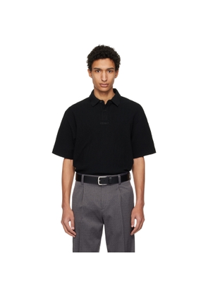 Hugo Black Waffle-Structured Polo