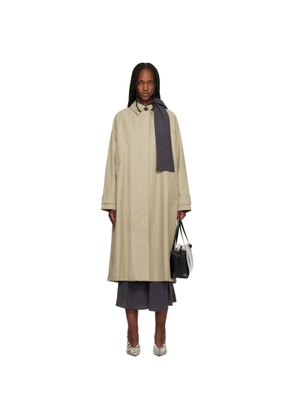 Studio Nicholson Beige Holin Technical Cotton Trench Coat
