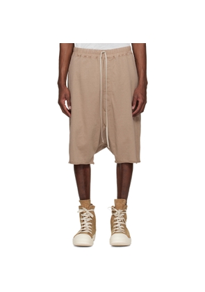 Rick Owens DRKSHDW Beige Temple Drawstring Pods Shorts