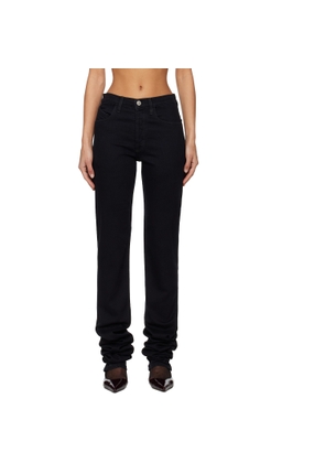 The Attico Black Washed Stretch Jeans