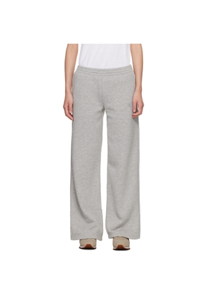 ANINE BING Gray Kacey Monogram Sweatpants